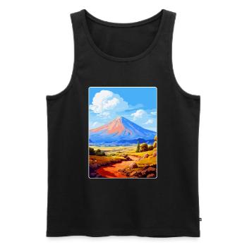 Parc national du Teide Espagne Affiche de voyage vintage - Débardeur bio Premium Homme - noir - Devant - Michal (187cm)