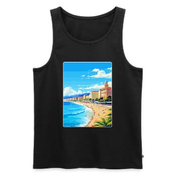 Nice France Vintage Travel Poster WPA Art Souvenir - Men's Premium Organic Tank Top - black - Front - Michal (187cm)