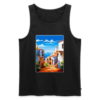 Almería Spanien Vintage Reiseplakat WPA Souvenir - Männer Premium Bio Tank Top - Schwarz - Vorne - Michal (187cm)