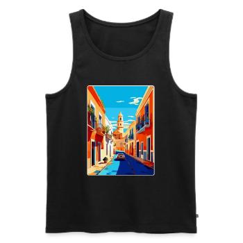 Jerez De La Frontera Spanien Vintage Reiseplakat - Männer Premium Bio Tank Top - Schwarz - Vorne - Michal (187cm)