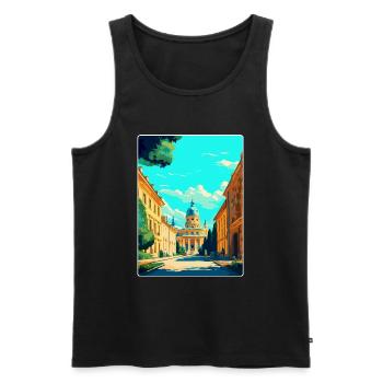 Potsdam Germany Vintage Travel Poster Souvenir WPA - Men's Premium Organic Tank Top - black - Front - Michal (187cm)