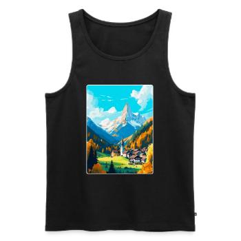 Berchtesgaden Allemagne Affiche de voyage vintage WPA - Débardeur bio Premium Homme - noir - Devant - Michal (187cm)