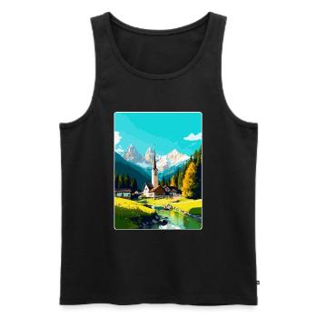 Garmisch Partenkirchen Deutschland Reiseplakat WPA - Männer Premium Bio Tank Top - Schwarz - Vorne - AI Model Male 178 light (178cm)