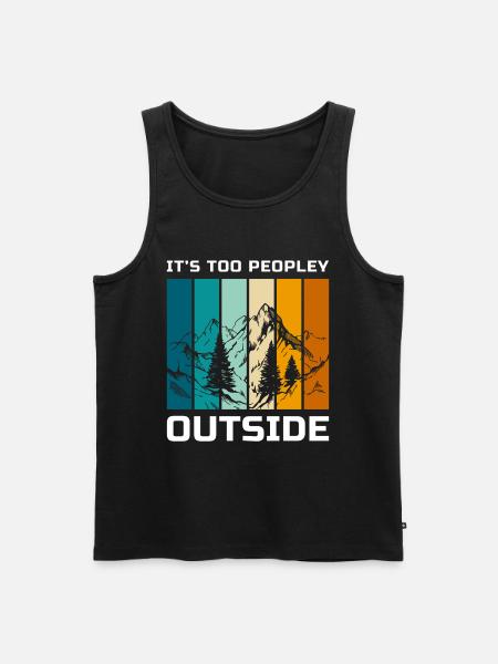 Shy loner people quiet - Men's Premium Organic Tank Top - black
