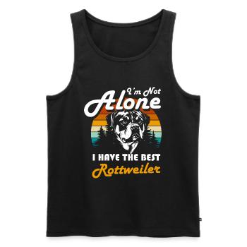 Chien Chien Chien Amour - Débardeur bio Premium Homme - noir - Devant - Michal (187cm)