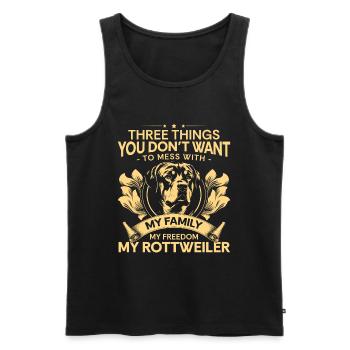 Kampfhund Frauchen Diensthund - Männer Premium Bio Tank Top - Schwarz - Vorne - AI Model Male 178 light (178cm)