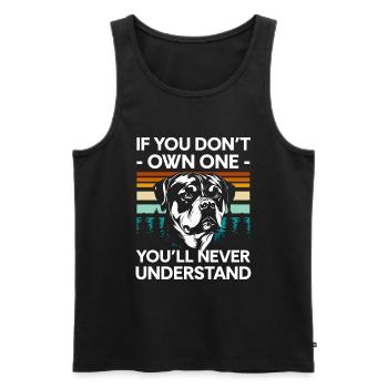 Kampfhund Hunde Herrchen Diensthund - Männer Premium Bio Tank Top - Schwarz - Vorne - AI Model Male 178 light (178cm)