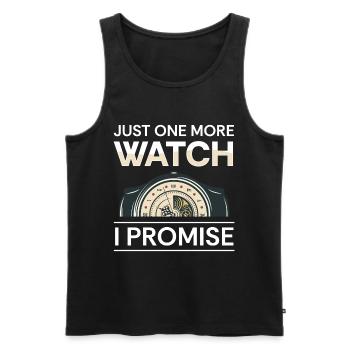 Uhrenliebhaber Uhrwerk Sammler Schweizer - Männer Premium Bio Tank Top - Schwarz - Vorne - AI Model Male 178 light (178cm)