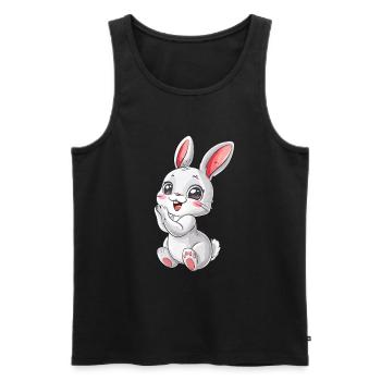 Cute bunny magic for you - Men's Premium Organic Tank Top - black - Front - Michal (187cm)