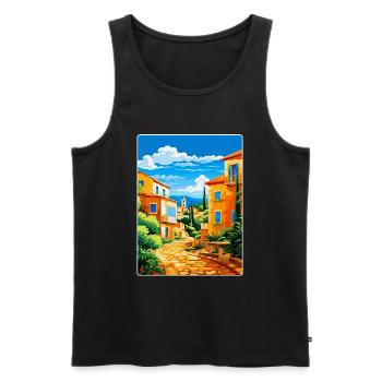 Vila Vicosa Portugal Vintage Travel Poster WPA Art - Men's Premium Organic Tank Top - black - Front - Michal (187cm)