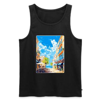 Palma De Mallorca Spanien Vintage Reiseplakat WPA - Männer Premium Bio Tank Top - Schwarz - Vorne - AI Model Male 178 light (178cm)