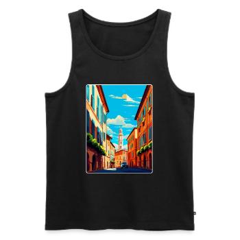 Modena Italien Vintage Reiseplakat WPA Souvenir - Männer Premium Bio Tank Top - Schwarz - Vorne - AI Model Male 178 light (178cm)