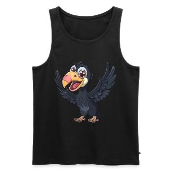 California Condor with Open Wings - Men's Premium Organic Tank Top - black - Front - Michal (187cm)
