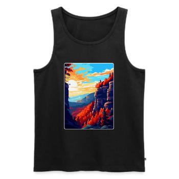 Parc national de la Suisse bohémienne République tchèque - Débardeur bio Premium Homme - noir - Devant - Michal (187cm)