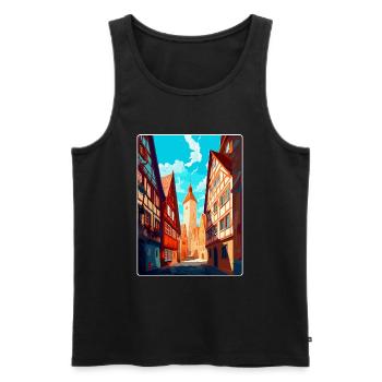 Hildesheim Allemagne Poster de voyage vintage souvenir - Débardeur bio Premium Homme - noir - Devant - Michal (187cm)
