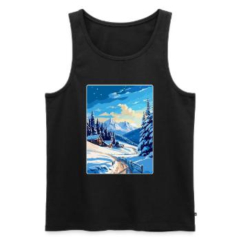 Reiteralm Autriche Affiche de voyage vintage souvenir - Débardeur bio Premium Homme - noir - Devant - Michal (187cm)