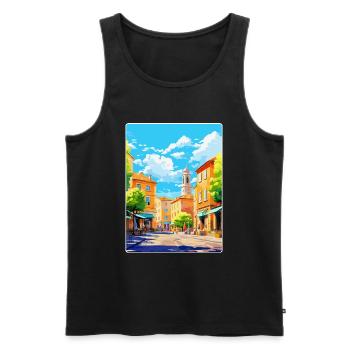 Aix En Provence Frankreich Vintage Reiseposter WPA - Männer Premium Bio Tank Top - Schwarz - Vorne - Michal (187cm)