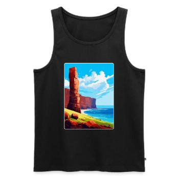 Old Man Of Hoy Scotland Uk Vintage Travel Poster - Men's Premium Organic Tank Top - black - Front - Michal (187cm)