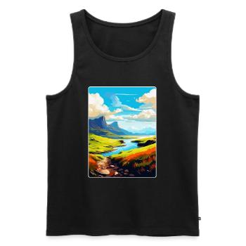Isle Of Skye Scotland Uk Vintage Travel Poster WPA - Men's Premium Organic Tank Top - black - Front - Michal (187cm)