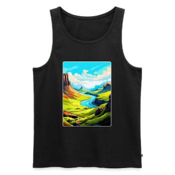 Isle Of Skye Scotland Uk Vintage Travel Poster WPA - Men's Premium Organic Tank Top - black - Front - Michal (187cm)