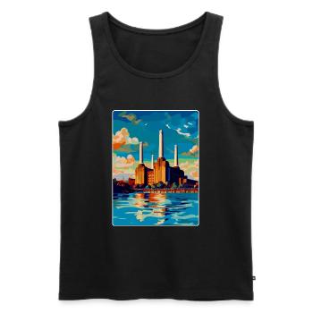 Battersea London England Uk Vintage Travel Poster - Men's Premium Organic Tank Top - black - Front - Michal (187cm)