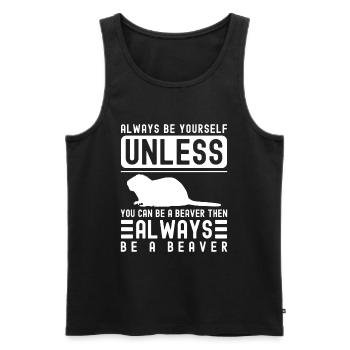 Rodent Dam Animal Welfare Tree - Men's Premium Organic Tank Top - black - Front - Michal (187cm)