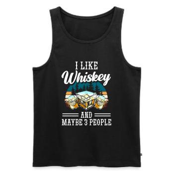 Schnaps Kellner Bar - Männer Premium Bio Tank Top - Schwarz - Vorne - AI Model Male 178 light (178cm)