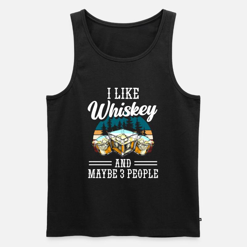 Schnaps Kellner Bar - Männer Premium Bio Tank Top - Schwarz