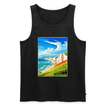 Seven Sisters Sussex Travel Poster Souvenir WPA - Men's Premium Organic Tank Top - black - Front - Michal (187cm)