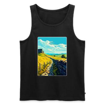 Hadrian England Uk Travel Poster Souvenir WPA - Men's Premium Organic Tank Top - black - Front - Michal (187cm)