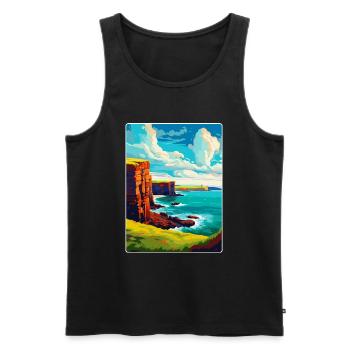 Orkneyinseln Schottland Großbritannien Reise Poster Souvenir - Männer Premium Bio Tank Top - Schwarz - Vorne - AI Model Male 178 light (178cm)