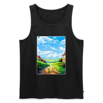 Rye England Uk Vintage Travel Poster Souvenir WPA - Men's Premium Organic Tank Top - black - Front - Michal (187cm)