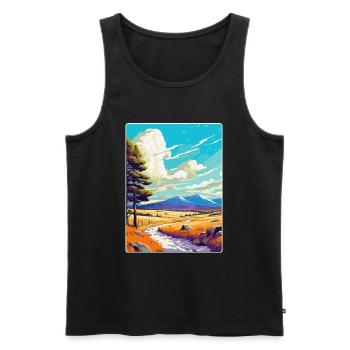 Cairngorms Scotland Uk Travel Poster Souvenir WPA - Men's Premium Organic Tank Top - black - Front - Michal (187cm)