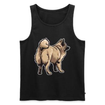 Eurasier Dog - Men's Premium Organic Tank Top - black - Front - AI Model Male 178 light (178cm)