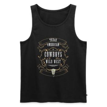 Western Revolver Western Master Country - Men's Premium Organic Tank Top - black - Front - Michal (187cm)