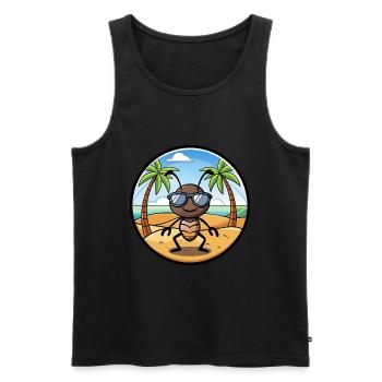 Ameise lustige Cartoon Sommer Strand Sonnenbrille Aufkleber - Männer Premium Bio Tank Top - Schwarz - Vorne - AI Model Male 178 light (178cm)