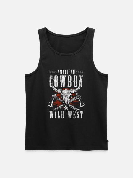 Cowboy Law Western Master Texas - Men's Premium Organic Tank Top - black