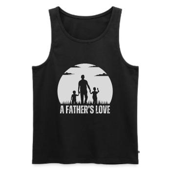 father and son - Männer Premium Bio Tank Top - Schwarz - Vorne - AI Model Male 178 light (178cm)