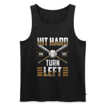 Joueur de baseball Bat Game Fan - Débardeur bio Premium Homme - noir - Devant - Michal (187cm)