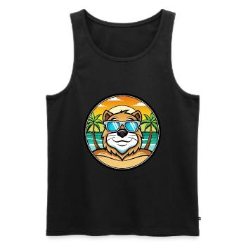Tahltan Bear Dog Breed Cartoon Sunglasses Beach - Men's Premium Organic Tank Top - black - Front - Michal (187cm)