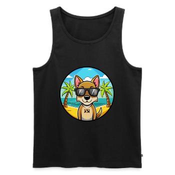 Xiasi Dog Breed Cartoon Sunglasses Beach - Men's Premium Organic Tank Top - black - Front - Michal (187cm)