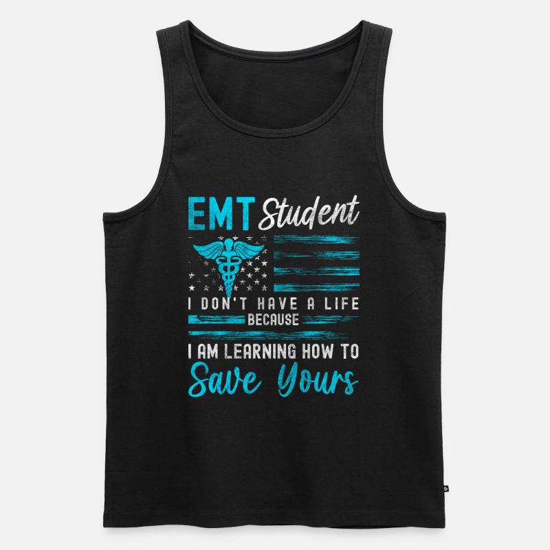 Student Uni Computer Lehrer - Männer Premium Bio Tank Top - Schwarz