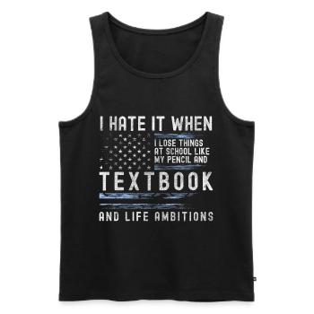 Student Uni Abschluss Party - Männer Premium Bio Tank Top - Schwarz - Vorne - Michal (187cm)