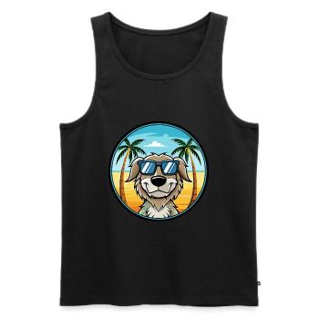Stabyhoun Chien Race Dessin Animé Lunettes de Soleil Plage - Débardeur bio Premium Homme - noir - Devant - Michal (187cm)