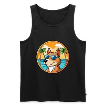 Lunettes de soleil uruguayennes Cimarron Dog Breed Cartoon - Débardeur bio Premium Homme - noir - Devant - Michal (187cm)