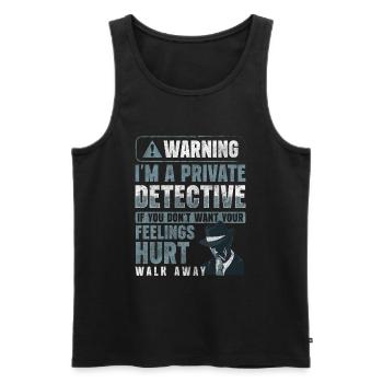 Private Detective Clue Inspector - Men's Premium Organic Tank Top - black - Front - AI Model Male 178 light (178cm)
