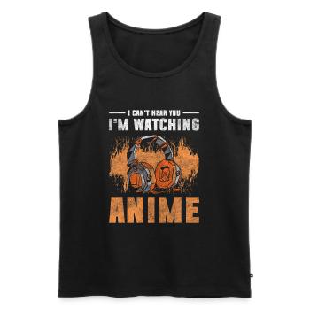 Manga Cosplay Senpai Sweet - Men's Premium Organic Tank Top - black - Front - AI Model Male 178 light (178cm)