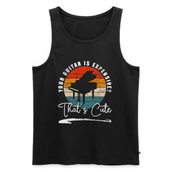 Piano Player Musical Musical Instrument - Men's Premium Organic Tank Top - black - Front - Michal (187cm)