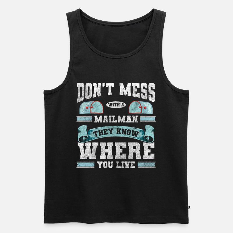 Postman Delivery Postman Messenger - Men's Premium Organic Tank Top - black