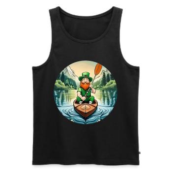 Kayak Trèfle de la Saint-Patrick - Débardeur bio Premium Homme - noir - Devant - Michal (187cm)